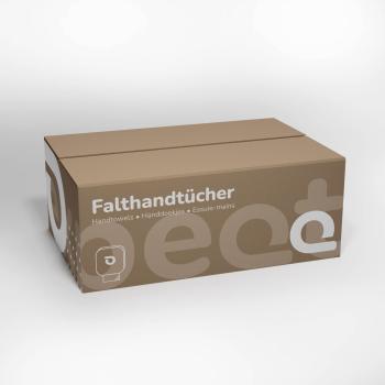 Huchtemeier Falthandtücher V-Falz 2-lagig 25×23 cm Zellulose 3.200 Blatt – Ready4Care Waschraumhygiene