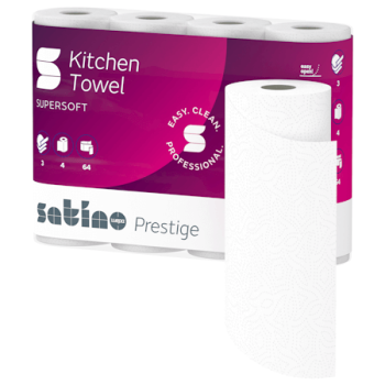 Produktbild: Satino Prestige Küchenrolle 3-lagig 64 Blatt von WEPA