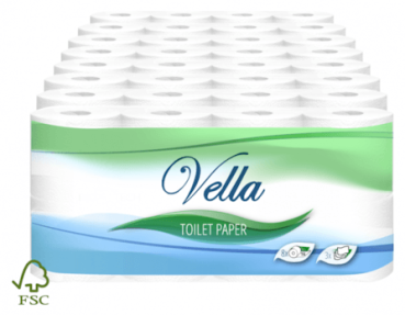 Toilettenpapier 3-lagig 150 Blatt Zellstoff weiß