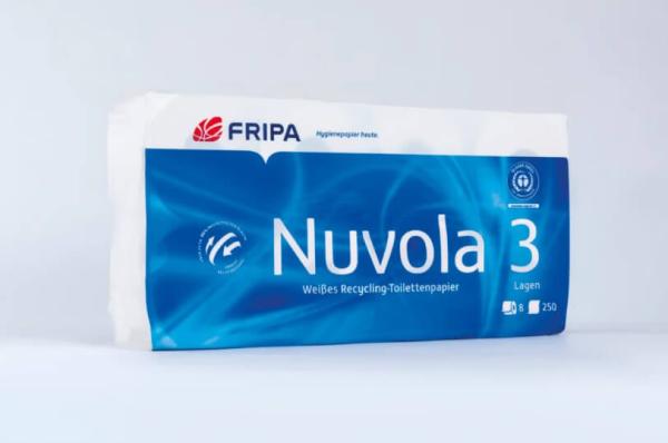 Fripa Nuvola Toilettenpapier 3-lagig weiß 250 Blatt Rolle