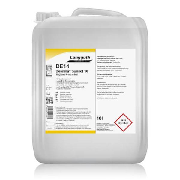 Langguth DE14 Desmila Sunsol 10 Hygiene-Konzentrat 10 Liter Kanister für Sonnenbänke
