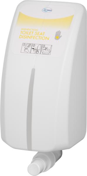 Toilettensitzdesinfektionsmittel Kartusche, zur Desinfektion von Toilettensitzen, in schwarz und weiß erhältlich, für Wandhalterung WH2 (Sprühpumpen) weiß